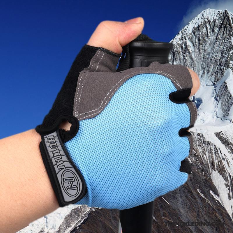 Handschoenen Heren Slijtvast Dun Halve Vinger Zomer Antislip Sport Zwart