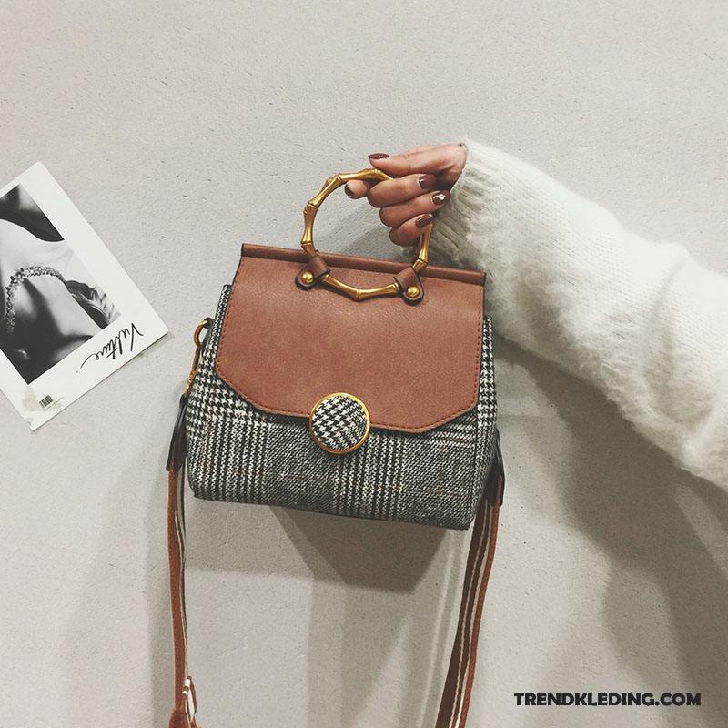 Handtas Dames Eenvoudig Mini Trend Messenger Tas Nieuw 2018 Bruine