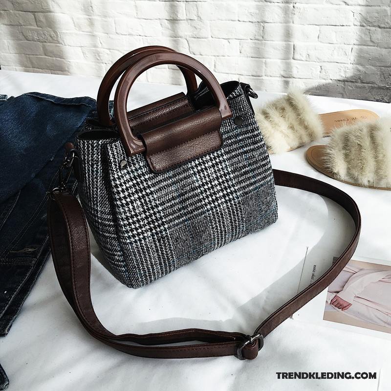 Handtas Dames Herfst Nieuw Trend Winter Mode Messenger Tas Bruine