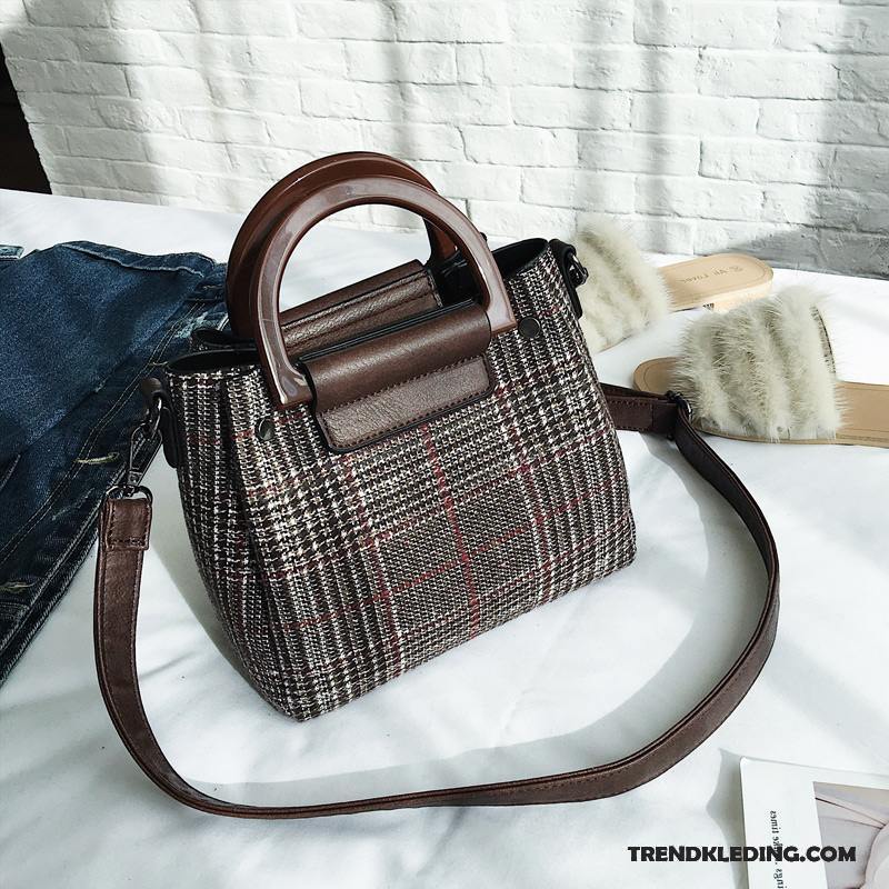 Handtas Dames Herfst Nieuw Trend Winter Mode Messenger Tas Bruine