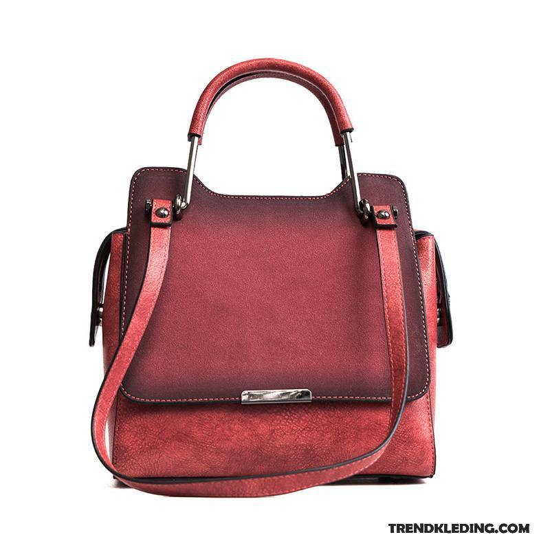 Handtas Dames Mode Schoudertas Schrobben 2018 Nieuw Messenger Tas Rood