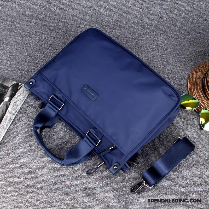 Handtas Heren Messenger Tas Oxford Aktetas Nylon Business Doek Donkerblauw