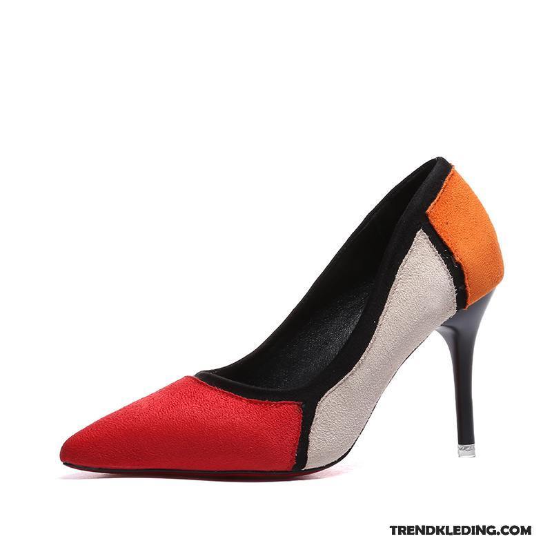 Hoge Hakken Dames Punt Mode Schoenen Populair Herfst Vrouwen Geel