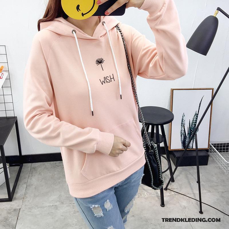 Hoodie Dames 2018 Losse Nieuw Lange Mouwen Trend Jas Zwart