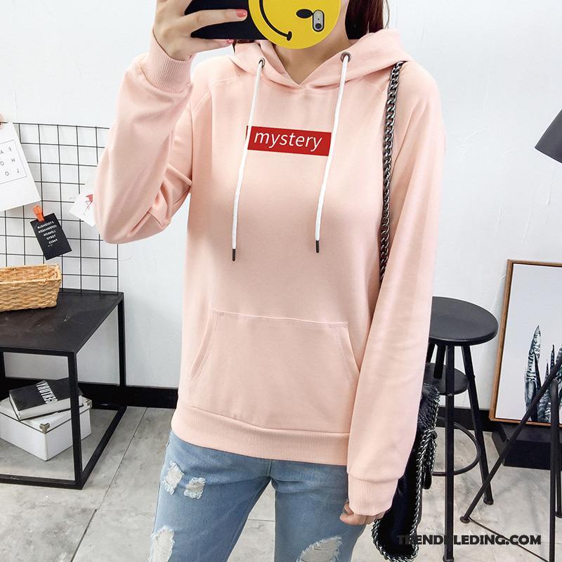 Hoodie Dames 2018 Losse Nieuw Lange Mouwen Trend Jas Zwart