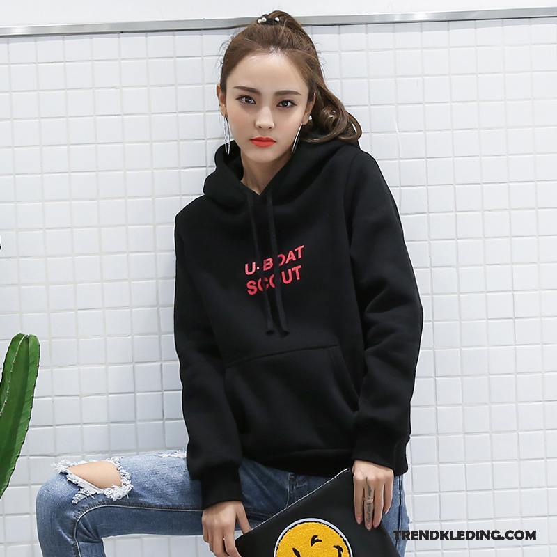 Hoodie Dames Lange Mouwen 2018 Jasje Nieuw Voorjaar Student Rood