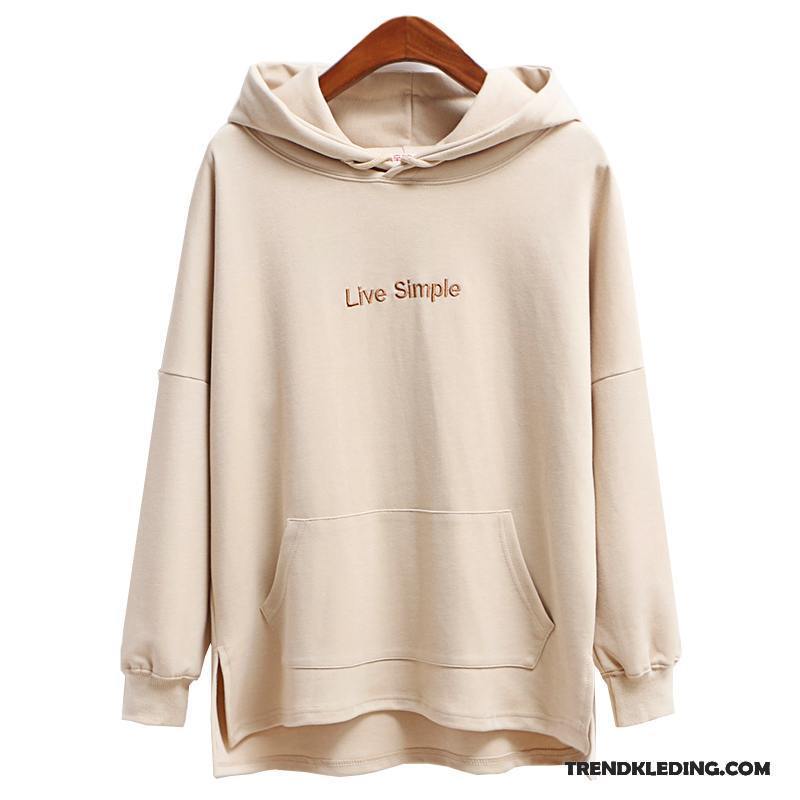 Hoodie Dames Nieuw Dunne Jas 2018 Losse Plus Kasjmier Zwart