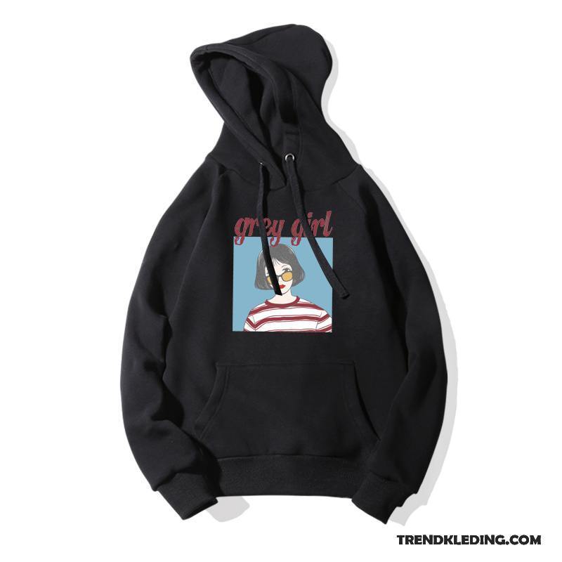 Hoodie Dames Nieuw Voorjaar Losse 2018 Student Jasje Zwart