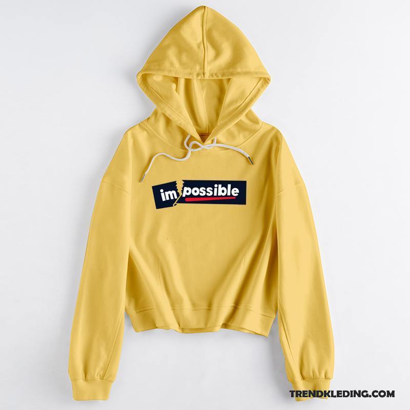 Hoodie Dames Nieuw Voorjaar Losse 2018 Student Jasje Zwart