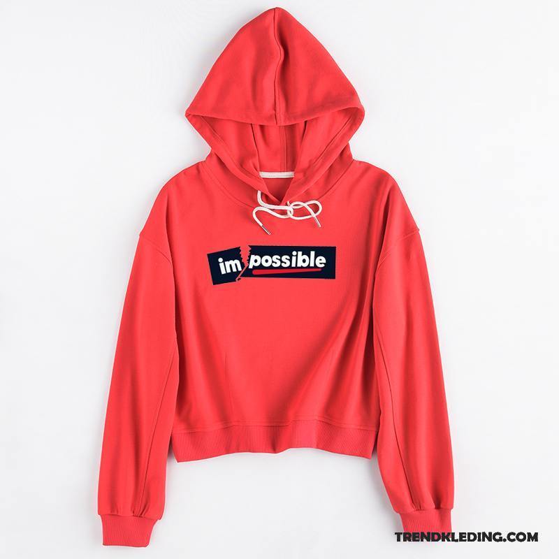 Hoodie Dames Nieuw Voorjaar Losse 2018 Student Jasje Zwart