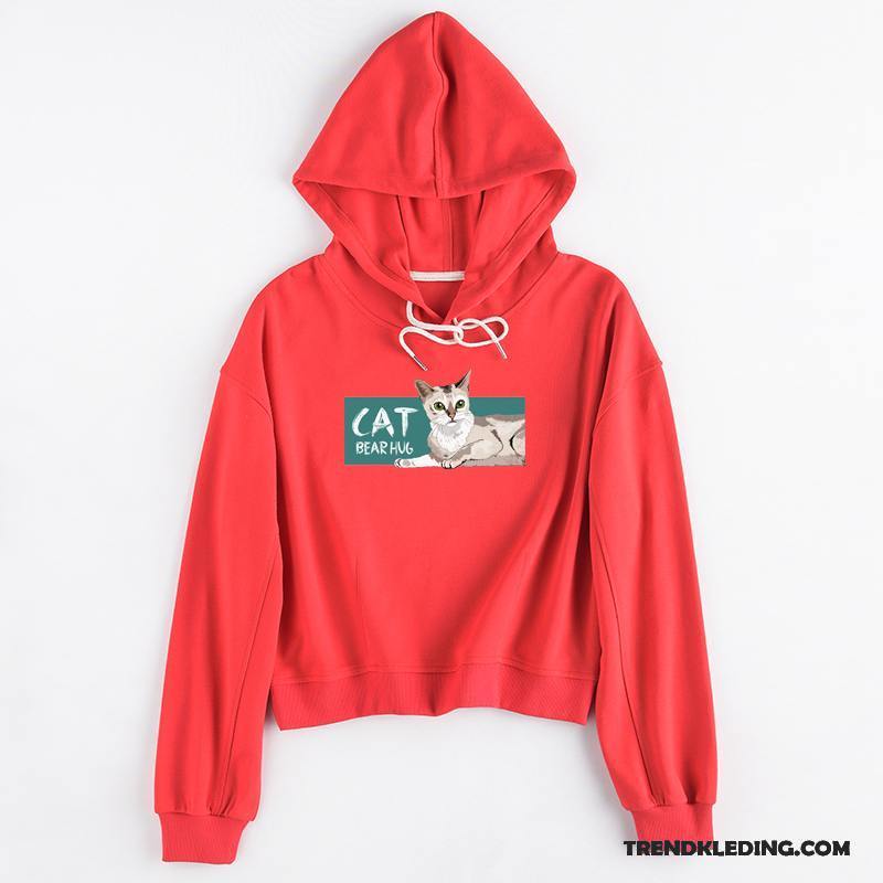 Hoodie Dames Nieuw Voorjaar Losse 2018 Student Jasje Zwart