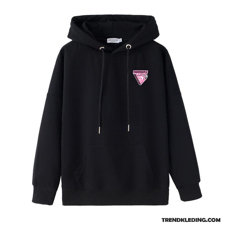 Hoodie Dames Plus Kasjmier Nieuw 2018 Vogel Losse Student Roze Zwart