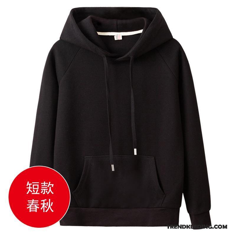 Hoodie Dames Pullover Student Losse Met Capuchon Jas Super Wit