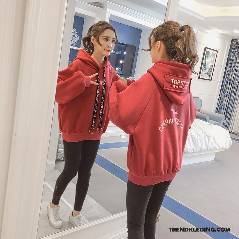 Hoodie Dames Student 2018 Nieuw Dikke Losse Super Groen