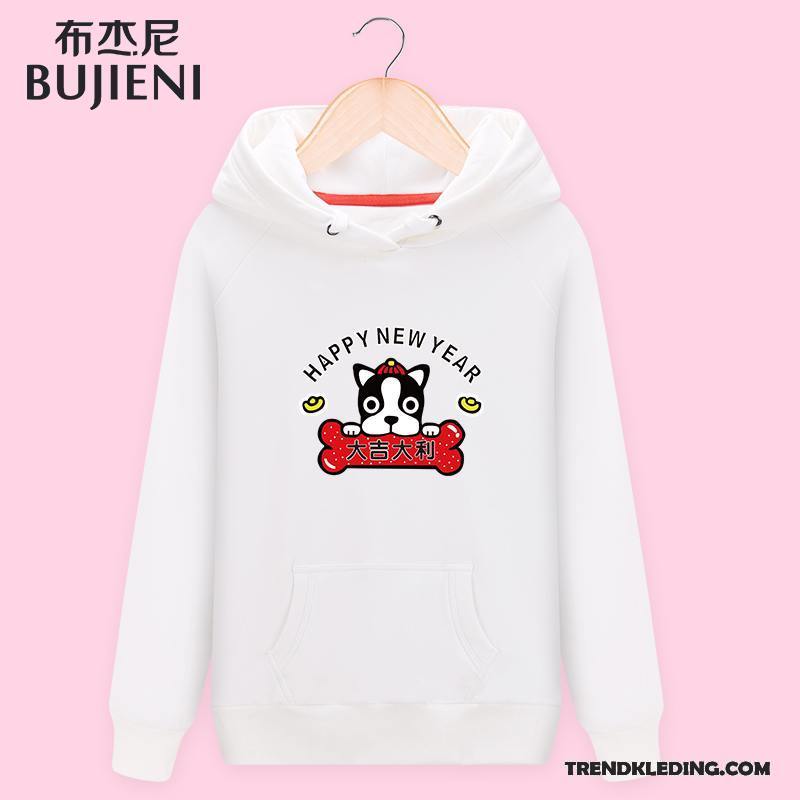 Hoodie Dames Student Super Losse Voorjaar Jas 2018 Wit