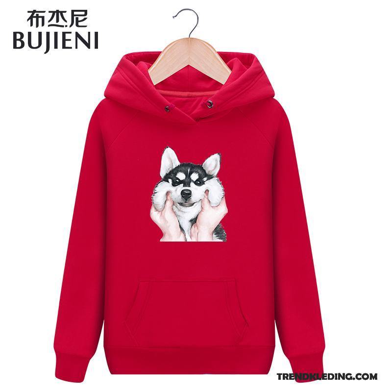 Hoodie Dames Student Super Losse Voorjaar Jas 2018 Wit