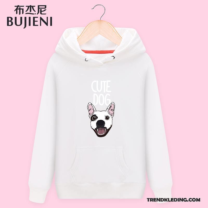 Hoodie Dames Student Super Losse Voorjaar Jas 2018 Wit