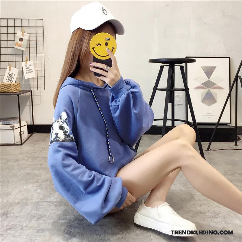 Hoodie Dames Student Trend Jas Losse 2018 Nieuw Geel