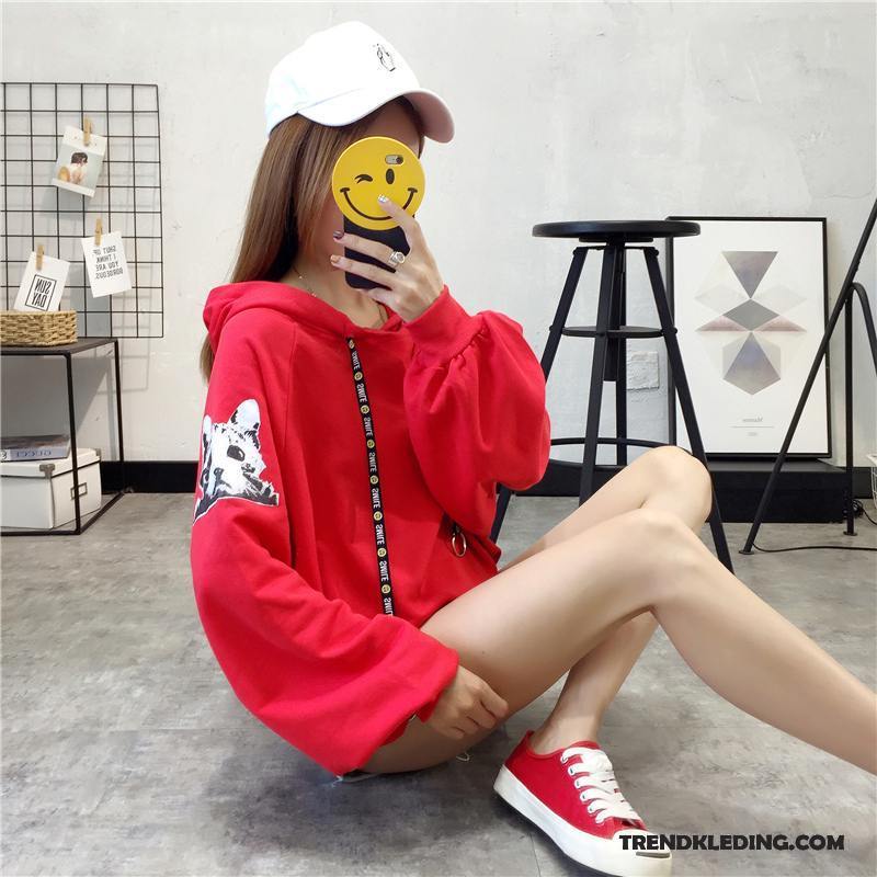 Hoodie Dames Student Trend Jas Losse 2018 Nieuw Geel