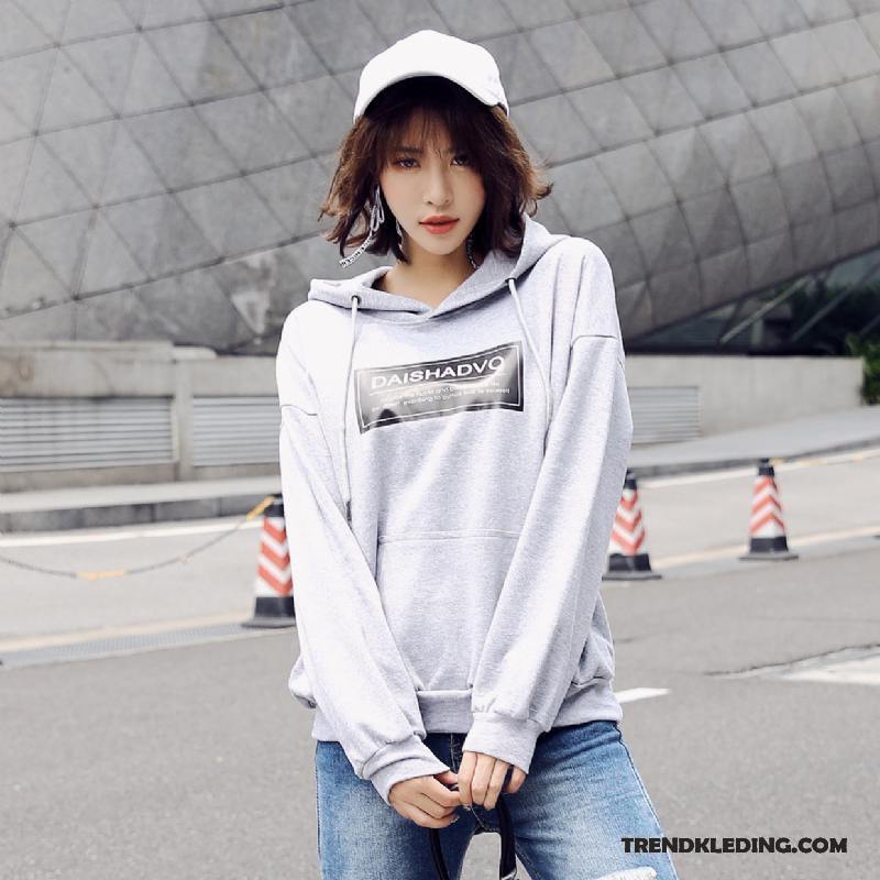 Hoodie Dames Trend 2018 Dunne Herfst Nieuw Pullover Wit Zwart