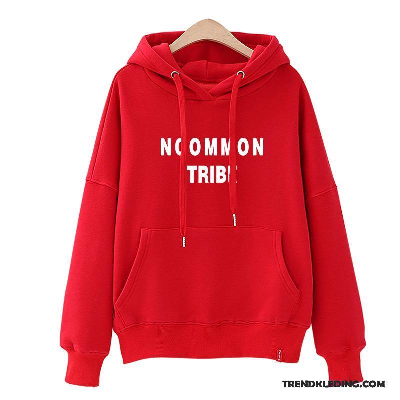 Hoodie Dames Trend Student Voorjaar Nieuw 2018 Losse Rood Zwart