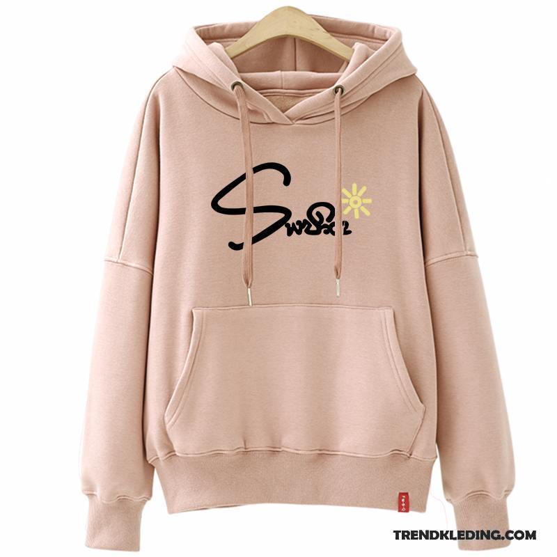 Hoodie Dames Trend Student Voorjaar Nieuw 2018 Losse Rood Zwart