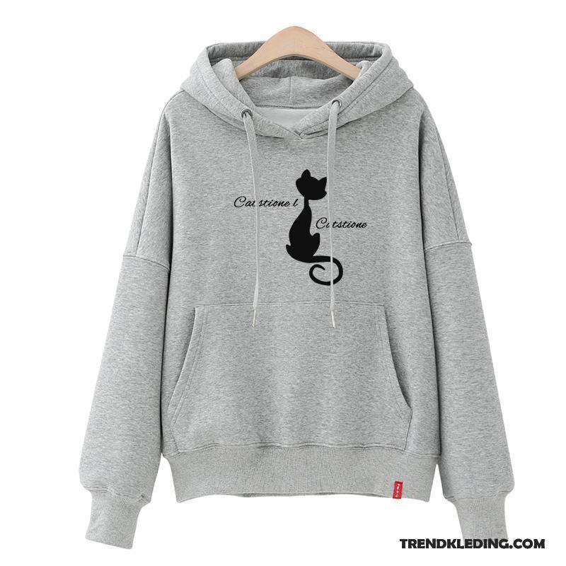 Hoodie Dames Trend Student Voorjaar Nieuw 2018 Losse Rood Zwart