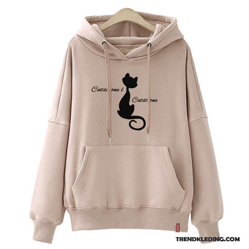 Hoodie Dames Trend Student Voorjaar Nieuw 2018 Losse Rood Zwart