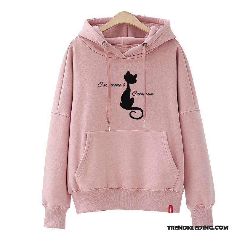 Hoodie Dames Trend Student Voorjaar Nieuw 2018 Losse Rood Zwart