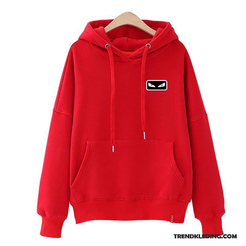 Hoodie Dames Trend Student Voorjaar Nieuw 2018 Losse Rood Zwart