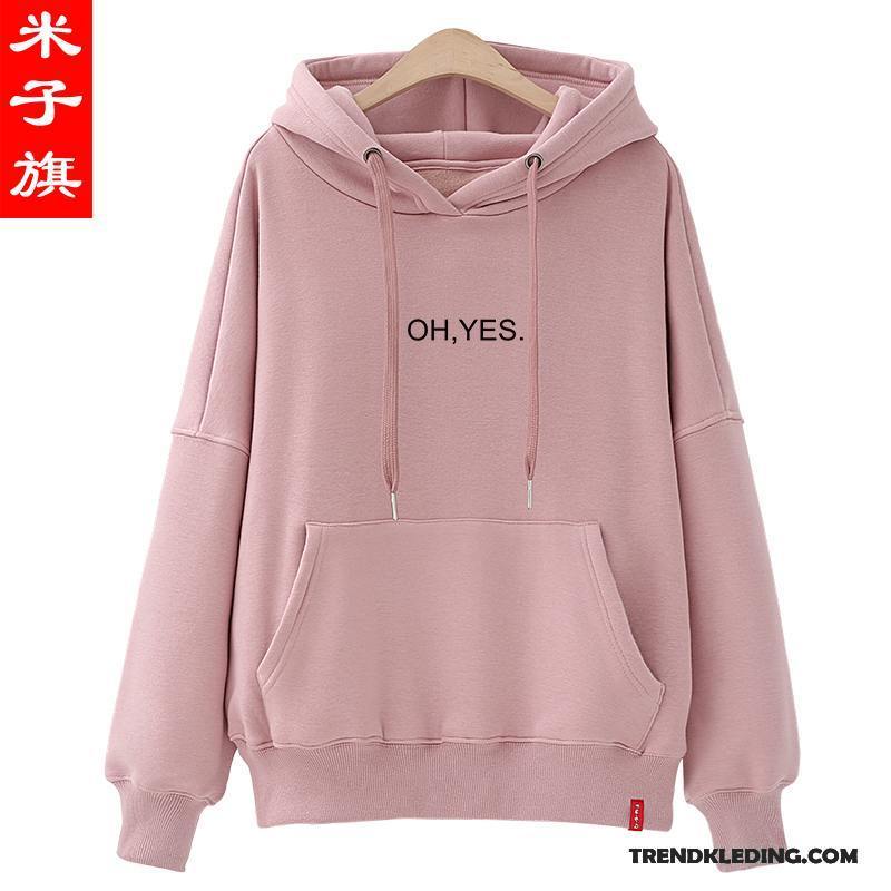 Hoodie Dames Trend Student Voorjaar Nieuw 2018 Losse Rood Zwart