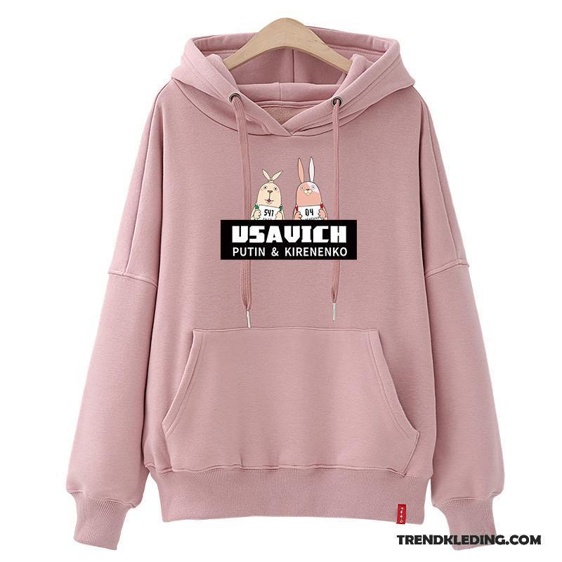 Hoodie Dames Trend Student Voorjaar Nieuw 2018 Losse Rood Zwart