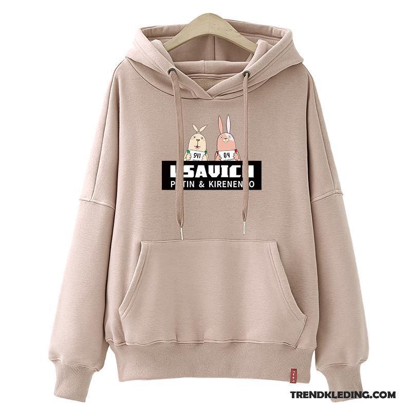 Hoodie Dames Trend Student Voorjaar Nieuw 2018 Losse Rood Zwart