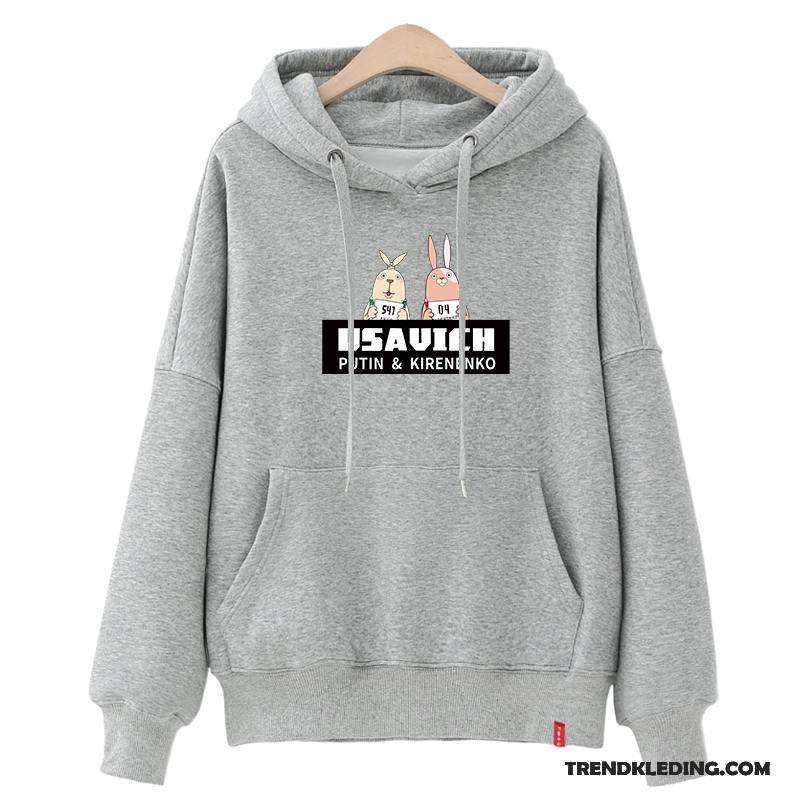 Hoodie Dames Trend Student Voorjaar Nieuw 2018 Losse Rood Zwart