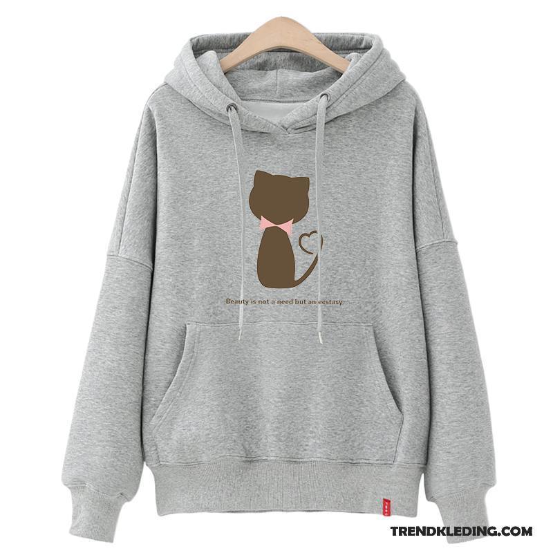 Hoodie Dames Trend Student Voorjaar Nieuw 2018 Losse Rood Zwart