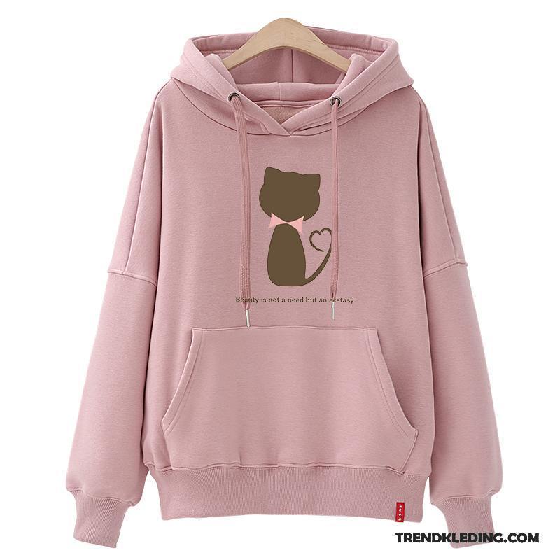 Hoodie Dames Trend Student Voorjaar Nieuw 2018 Losse Rood Zwart