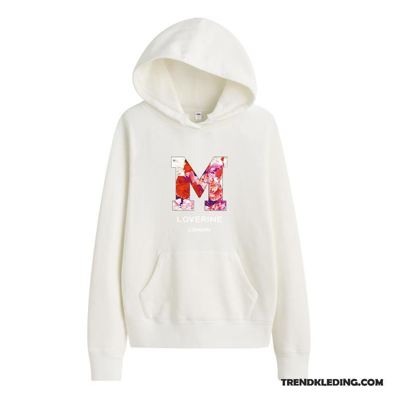 Hoodie Dames Voorjaar Jasje Herfst Katoen Pullover Losse Wit Zwart
