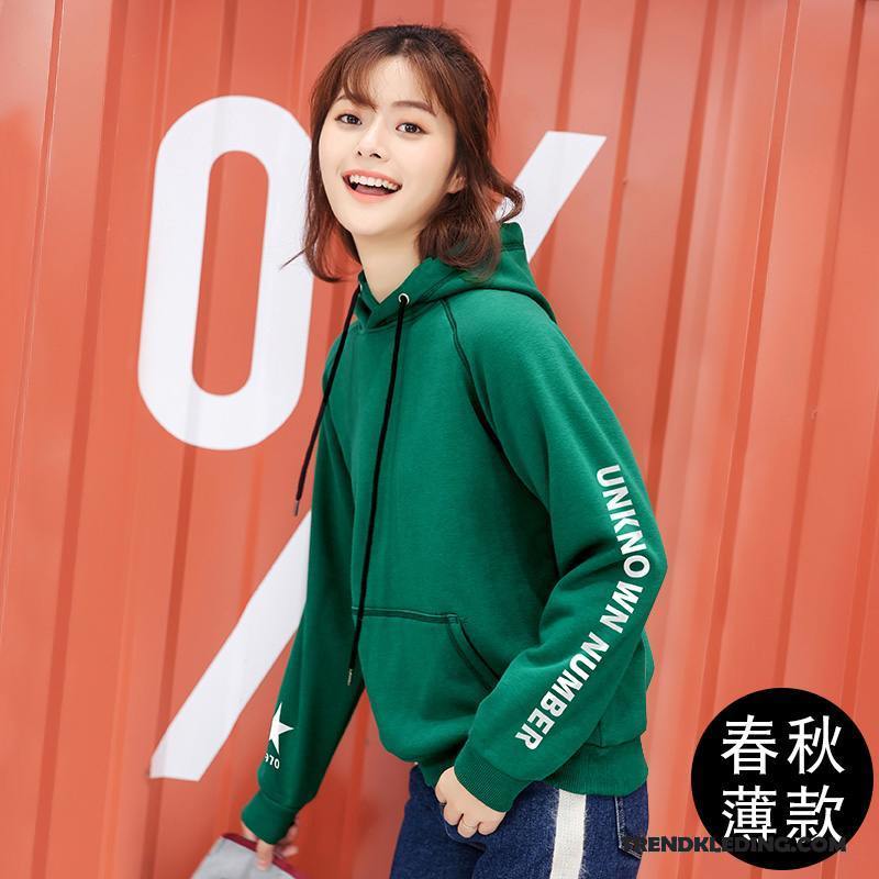 Hoodie Dames Voorjaar Losse Herfst Student Nieuw 2018 Groen