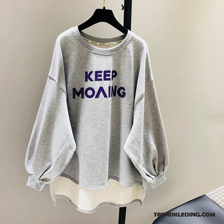 Hoodie Dames Voorjaar Vleermuizen Trend 2018 Losse Pullover Groen