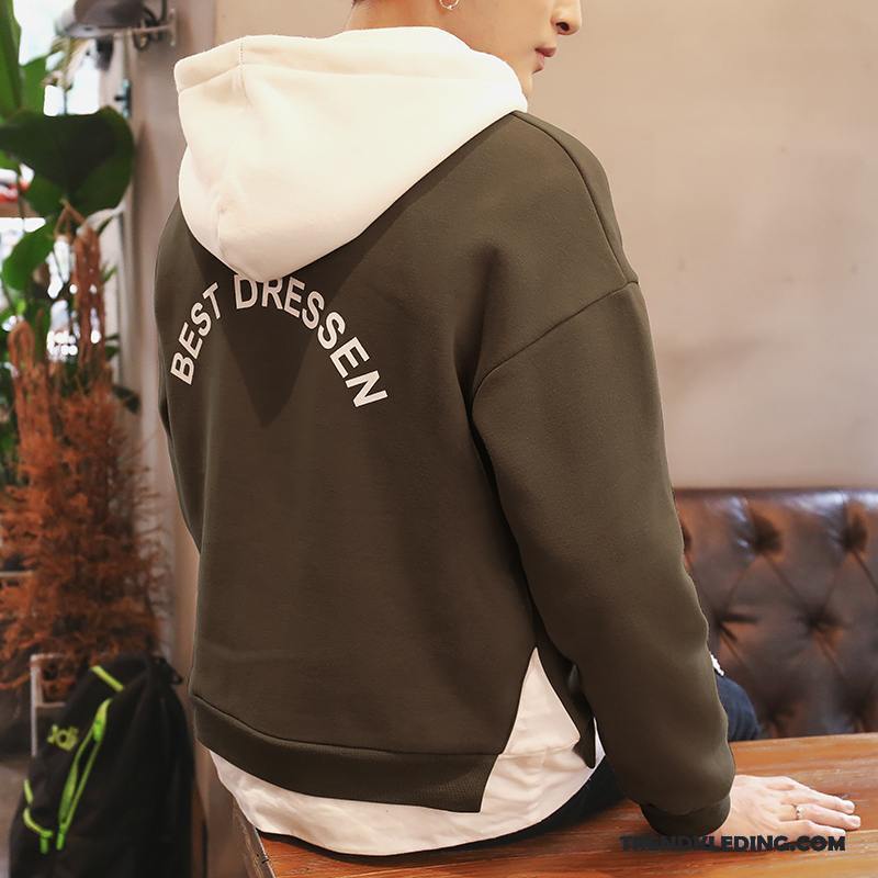 Hoodie Heren 2018 Jas Herfst Dikke Nieuw Student Kaki Licht