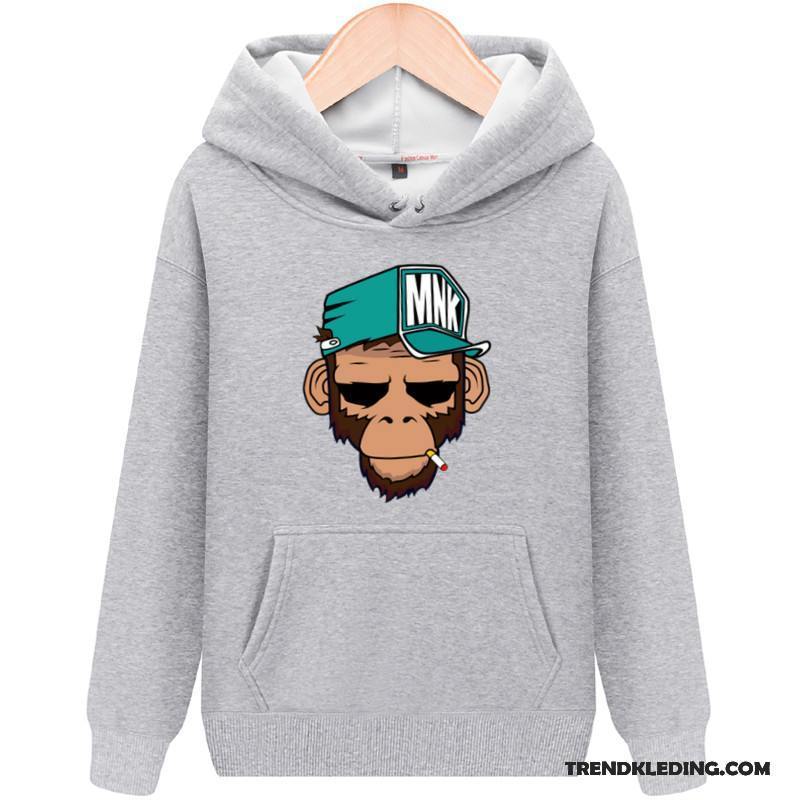 Hoodie Heren Jas Casual 2018 Voorjaar Nieuw Dunne Grijs