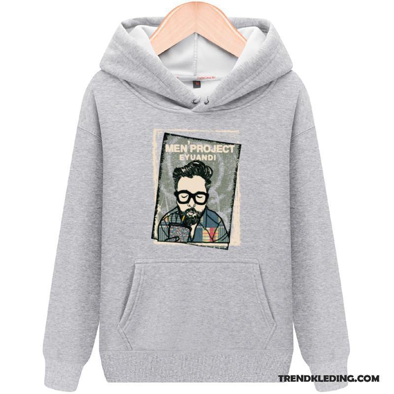 Hoodie Heren Jas Casual 2018 Voorjaar Nieuw Dunne Grijs