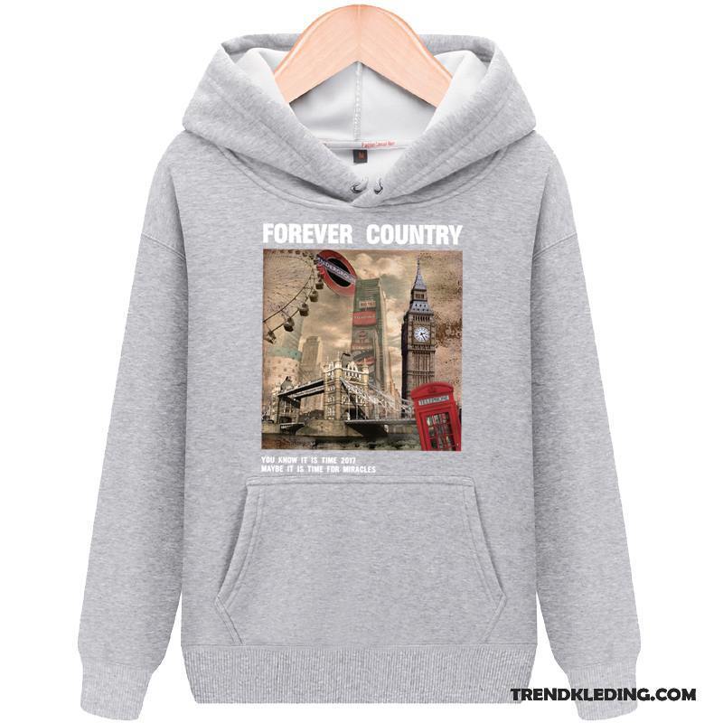 Hoodie Heren Jas Casual 2018 Voorjaar Nieuw Dunne Grijs