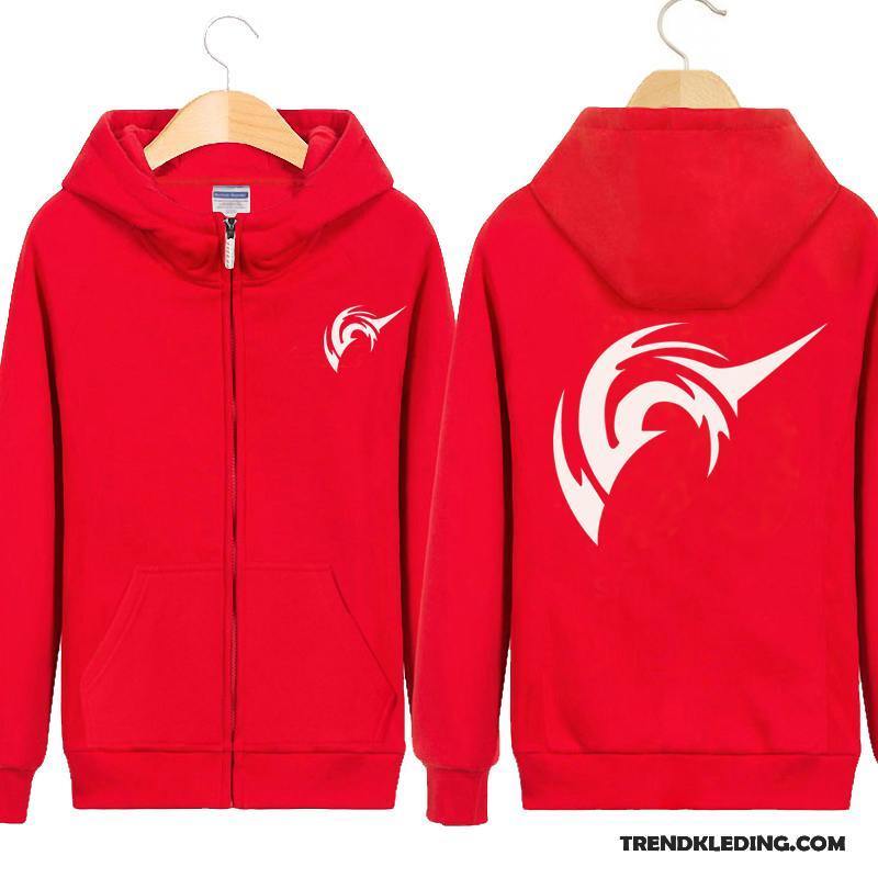 Hoodie Heren Jas Draak Rits Zwart