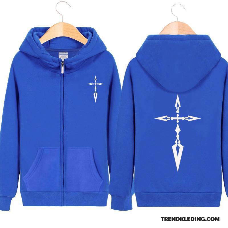 Hoodie Heren Jas Draak Rits Zwart