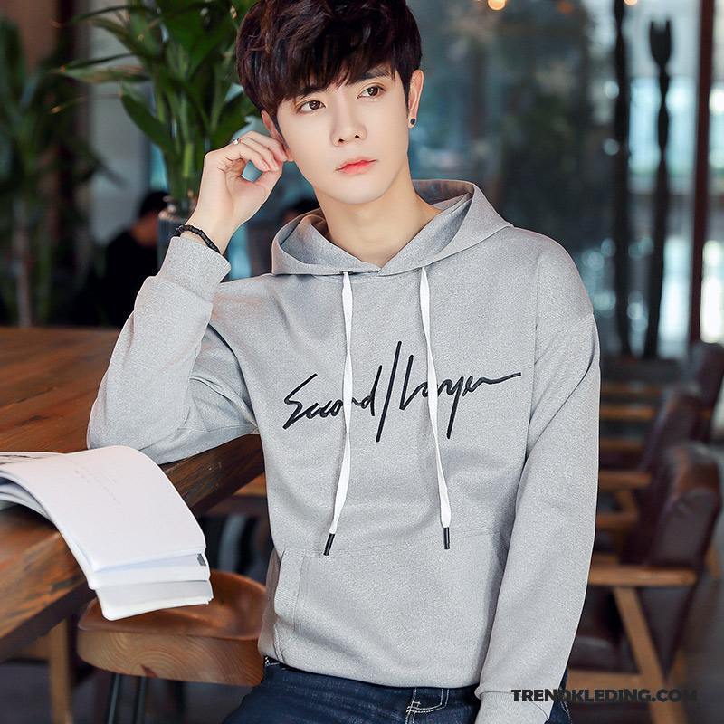 Hoodie Heren Jas Sportkleding Trend Casual Trendy Merk Mooi Zwart