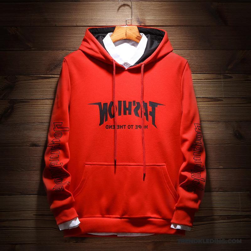 Hoodie Heren Jas Student Jasje Casual Herfst Trend Wit