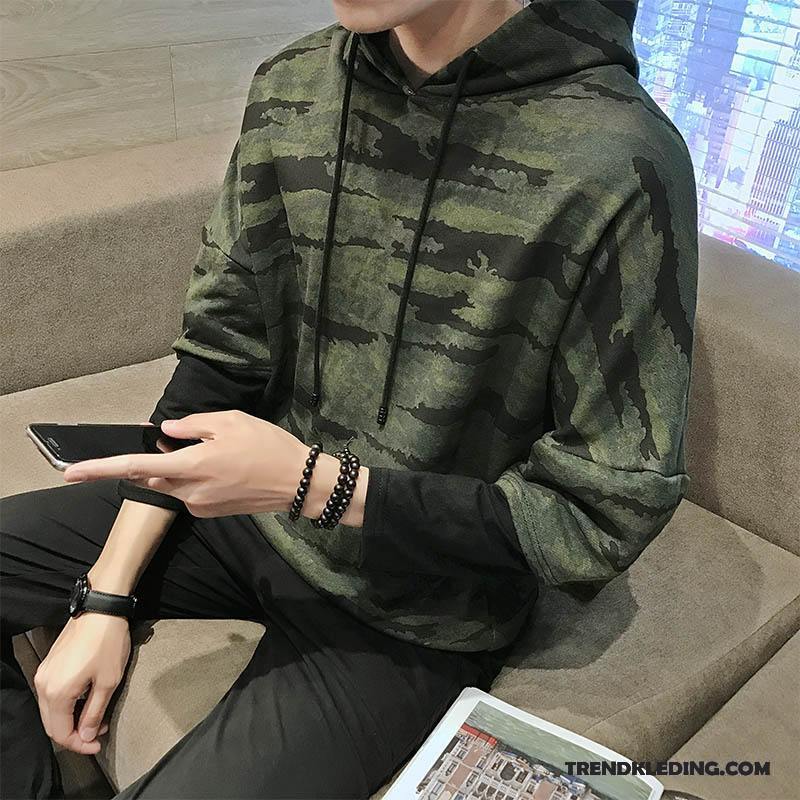 Hoodie Heren Jeugd Grote Maten Jas Pullover Trend Herfst Camouflage Rood