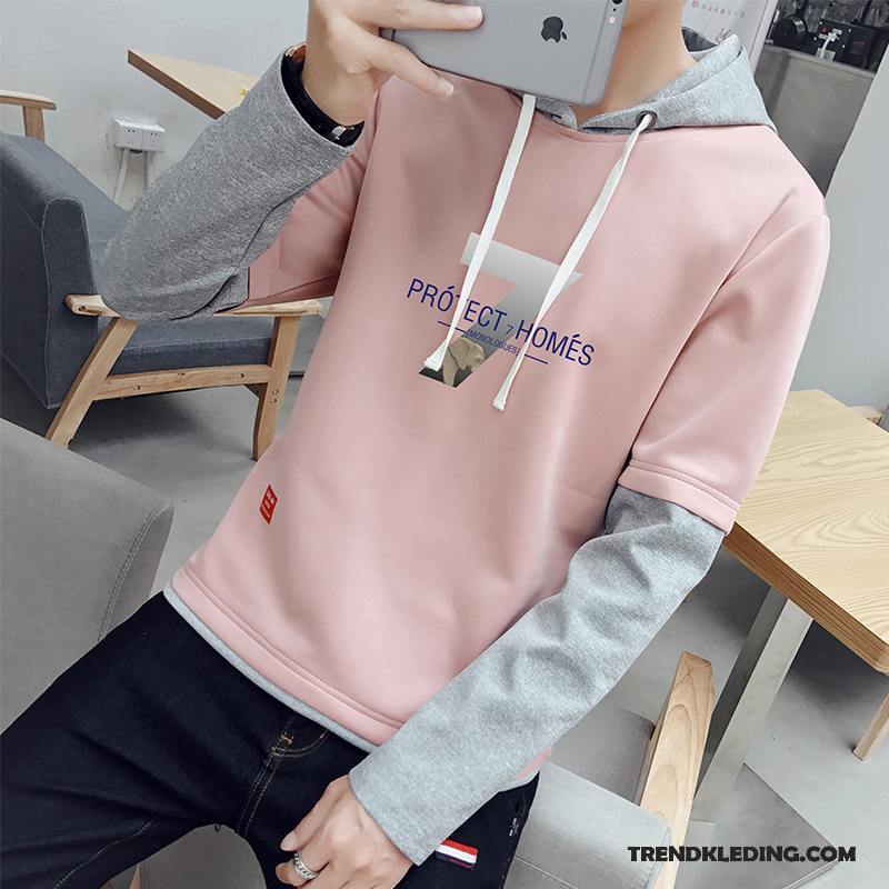 Hoodie Heren Losse Jas Leggings Student Trend Pullover Kaki