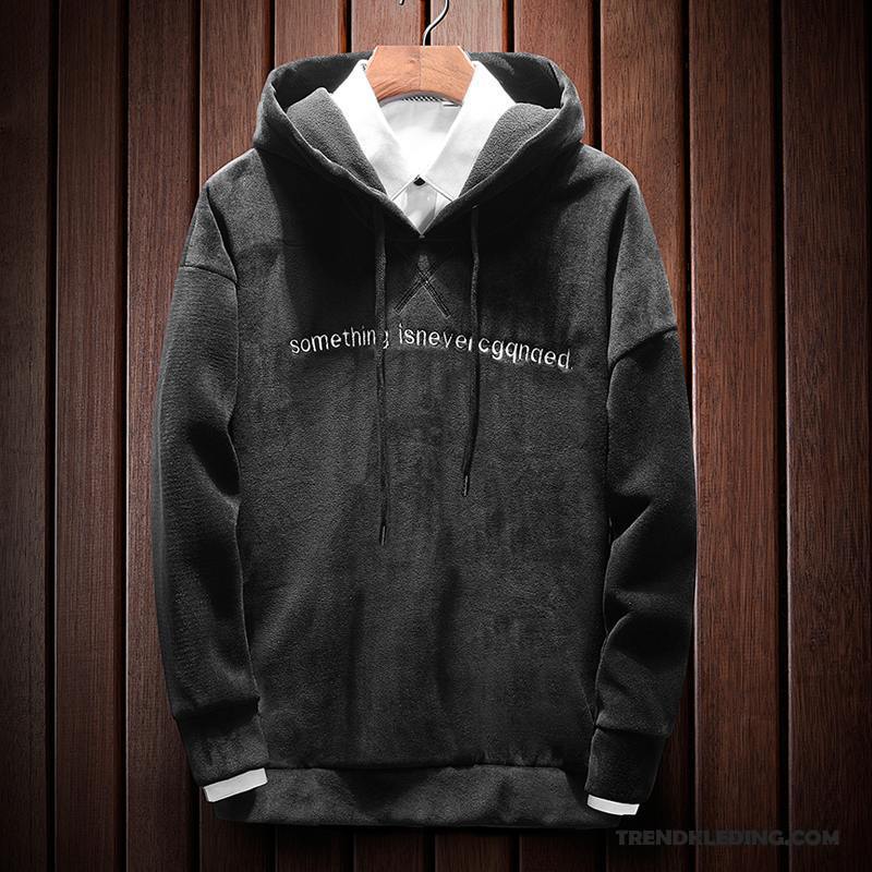 Hoodie Heren Plus Kasjmier Jas Losse Student Pullover Winter